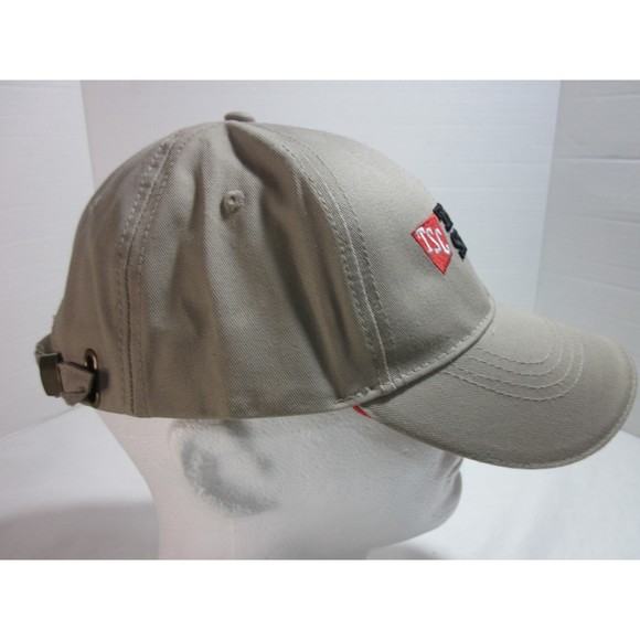 Tractor Supply Since 1938 Baseball Cap Tan Red Farm Strap Buckle Back NWOT - Picture 4 of 6